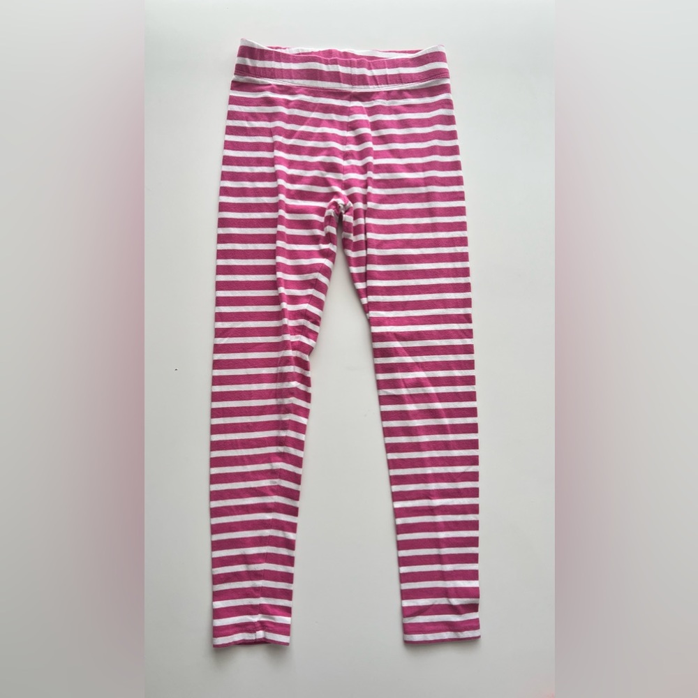 Mini Boden girls pink white stripe pants pajama bottoms lounge 9-10